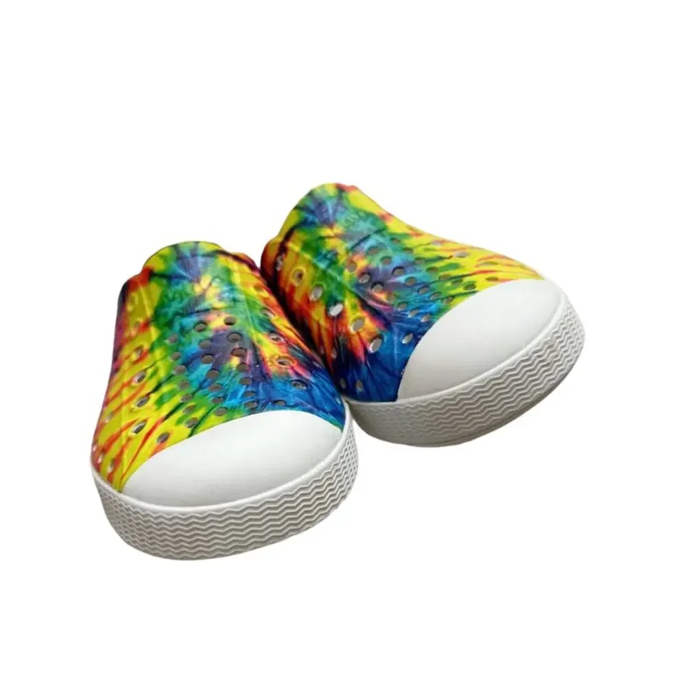 Native Rainbow Tie Dye Jefferson Sneakers Size 7c